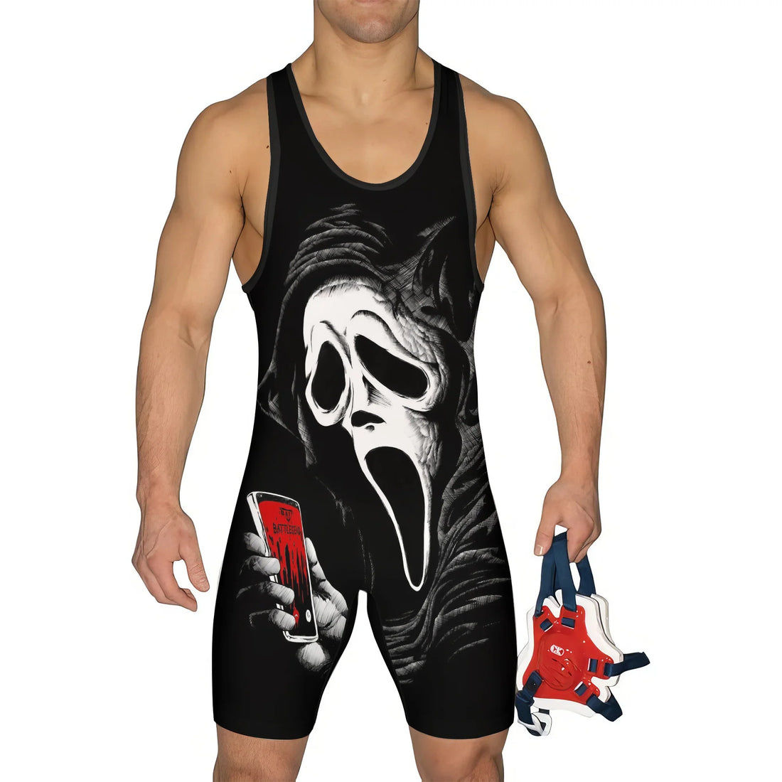 Ghostface Call Wrestling Singlet