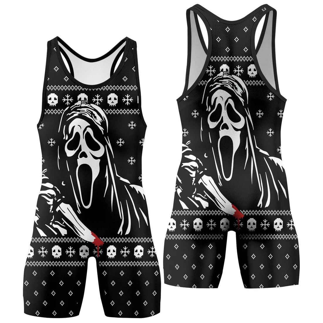 Ghostface Christmas Wrestling Singlet
