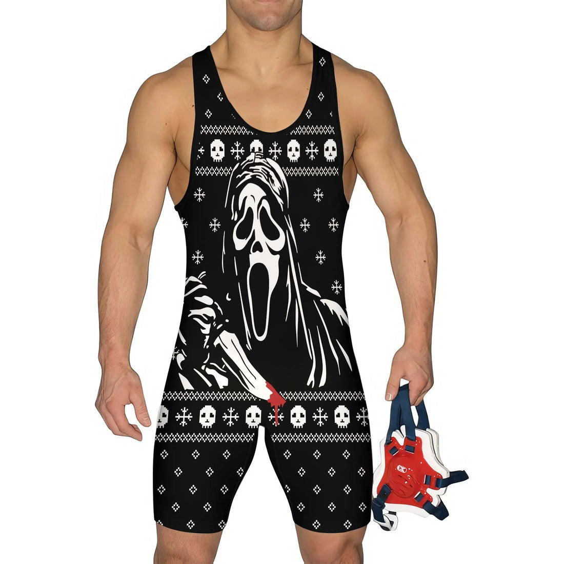 Ghostface Christmas Wrestling Singlet