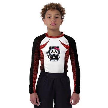 Ghostface Scream Kitty Kids Rash Guard