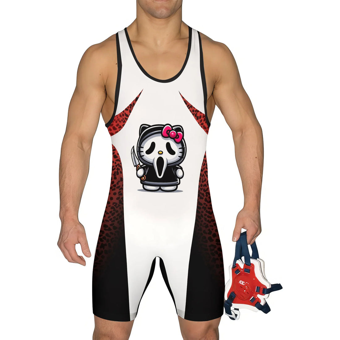 Ghostface Scream Kitty Wrestling Singlet