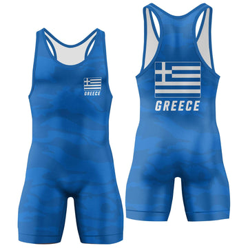 Greece Wrestling Singlet