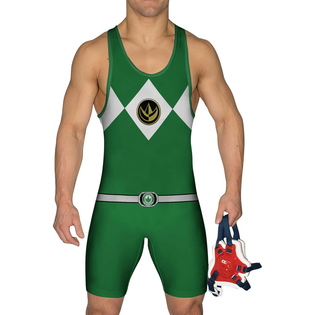 Green Ranger Power Rangers Wrestling Singlet