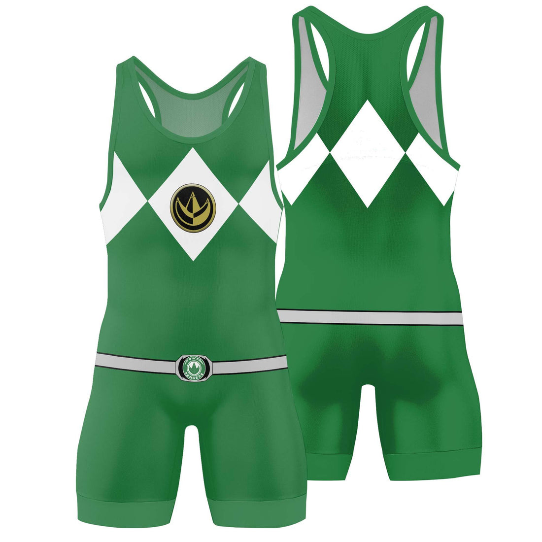Green Ranger Power Rangers Wrestling Singlet