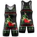 Grinch And Santa Jiu Jitsu Men's Wrestling Singlet