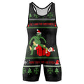 Grinch And Santa Jiu Jitsu Men's Wrestling Singlet