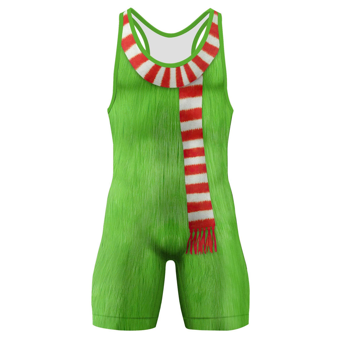 Grinch Cosplay Wrestling Singlet