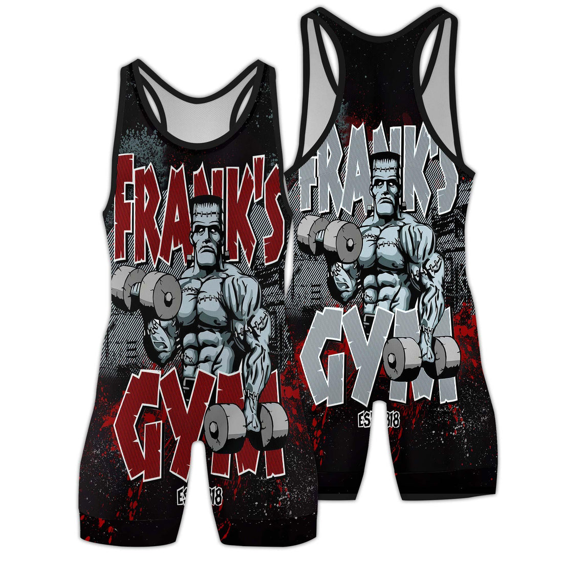 Halloween Frankenstein 1988 Gym Men's Wrestling Singlet