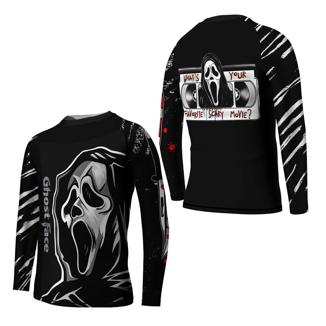 Halloween Ghostface Kids Rash Guard