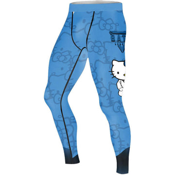 Hello Kitty Jiu Jitsu Blue Men's Compression Leggings