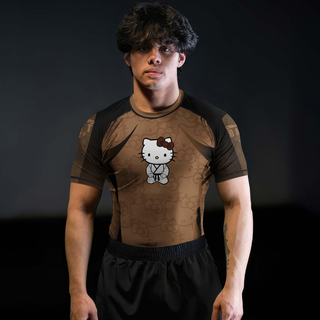 Hello Kitty Jiu Jitsu Brown Rash Guard