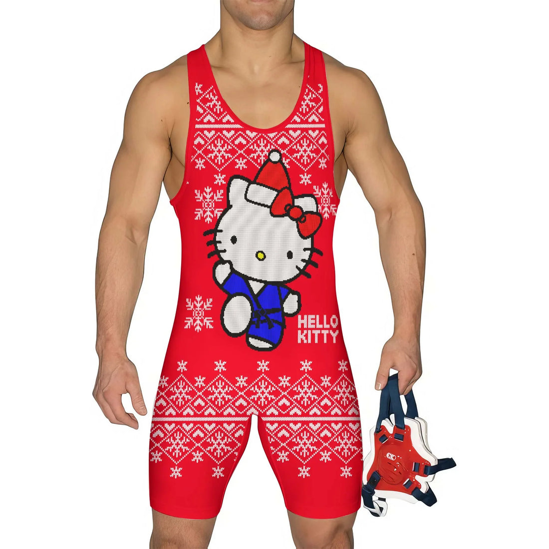 Hello Kitty Jiu Jitsu Christmas Wrestling Singlet