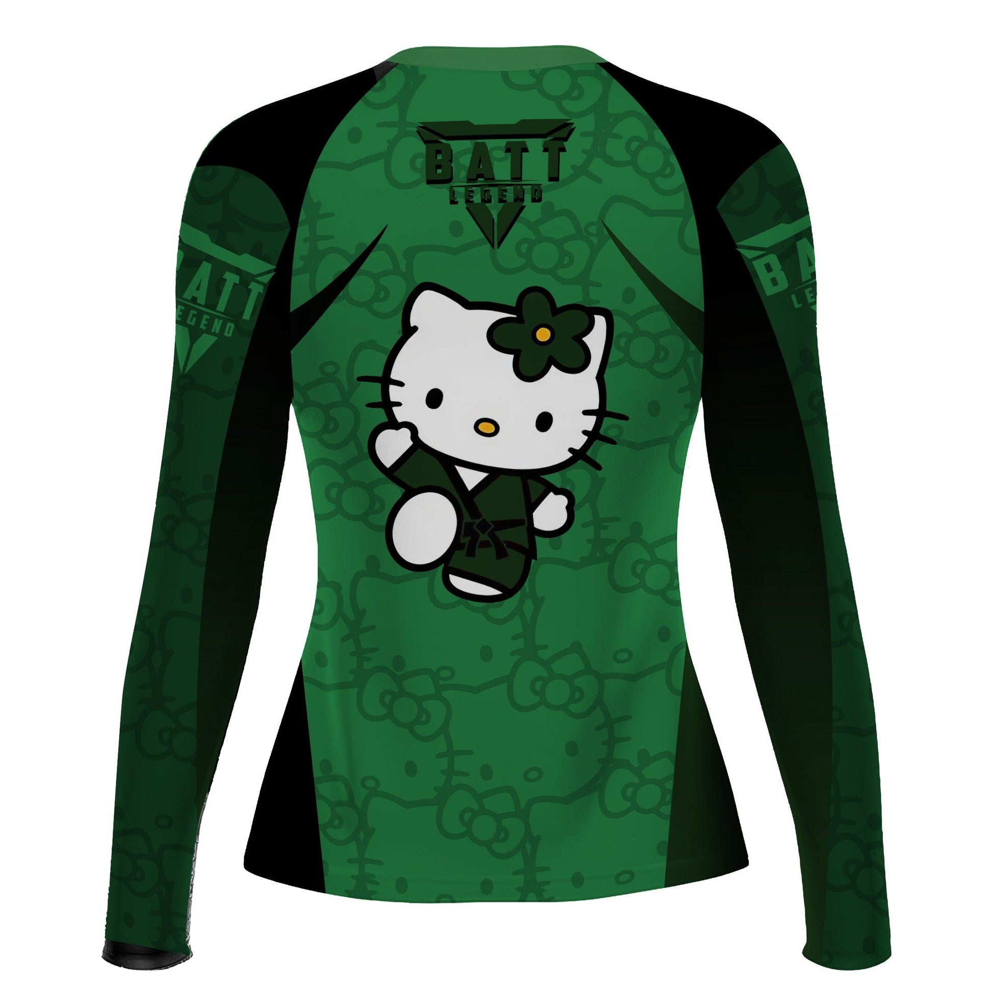 Hello Kitty Jiu Jitsu Green Rash Guard