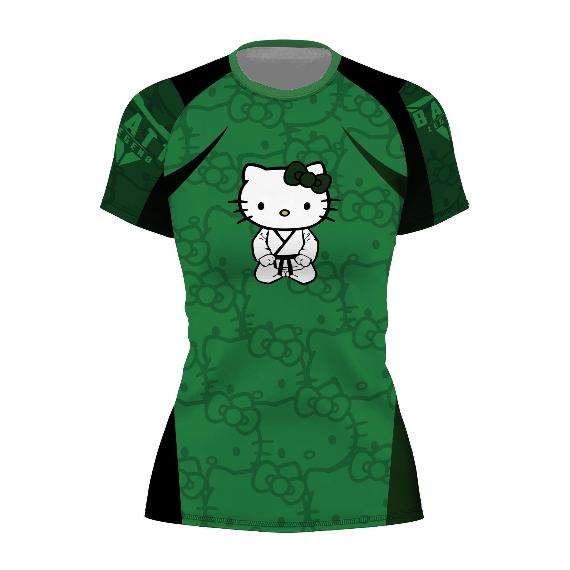 Hello Kitty Jiu Jitsu Green Rash Guard