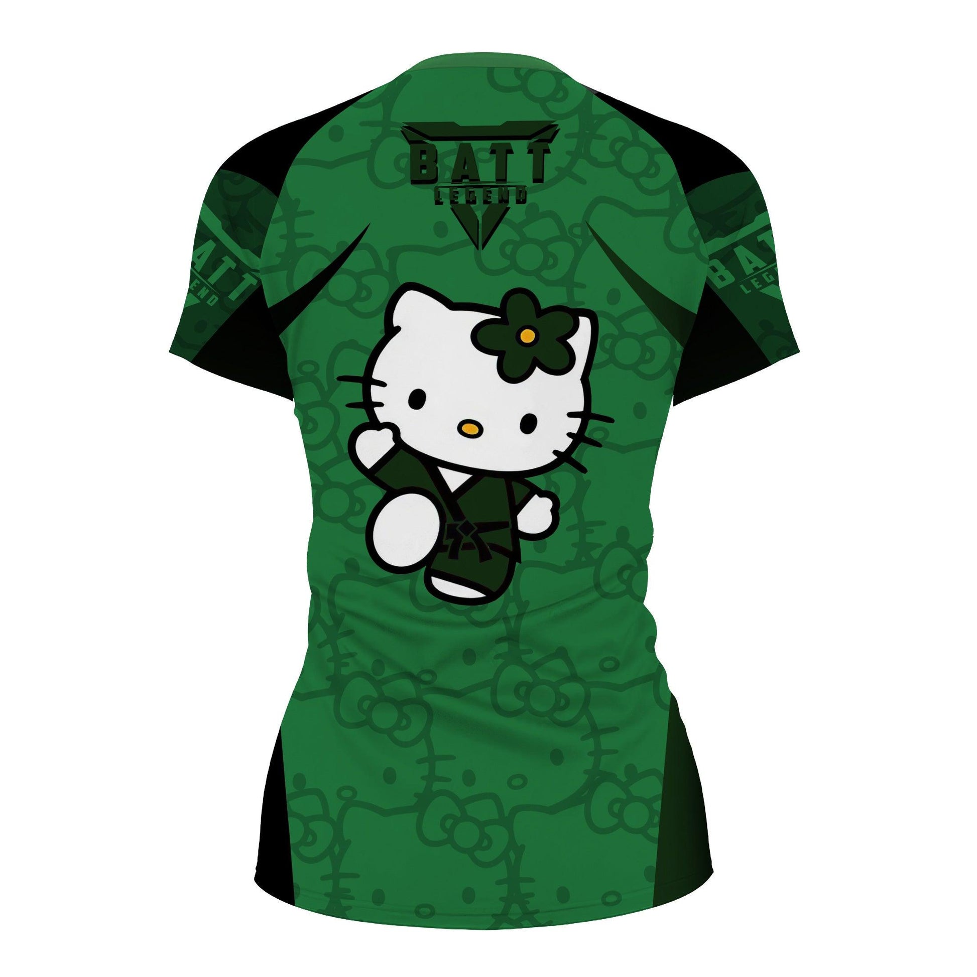 Hello Kitty Jiu Jitsu Green Rash Guard