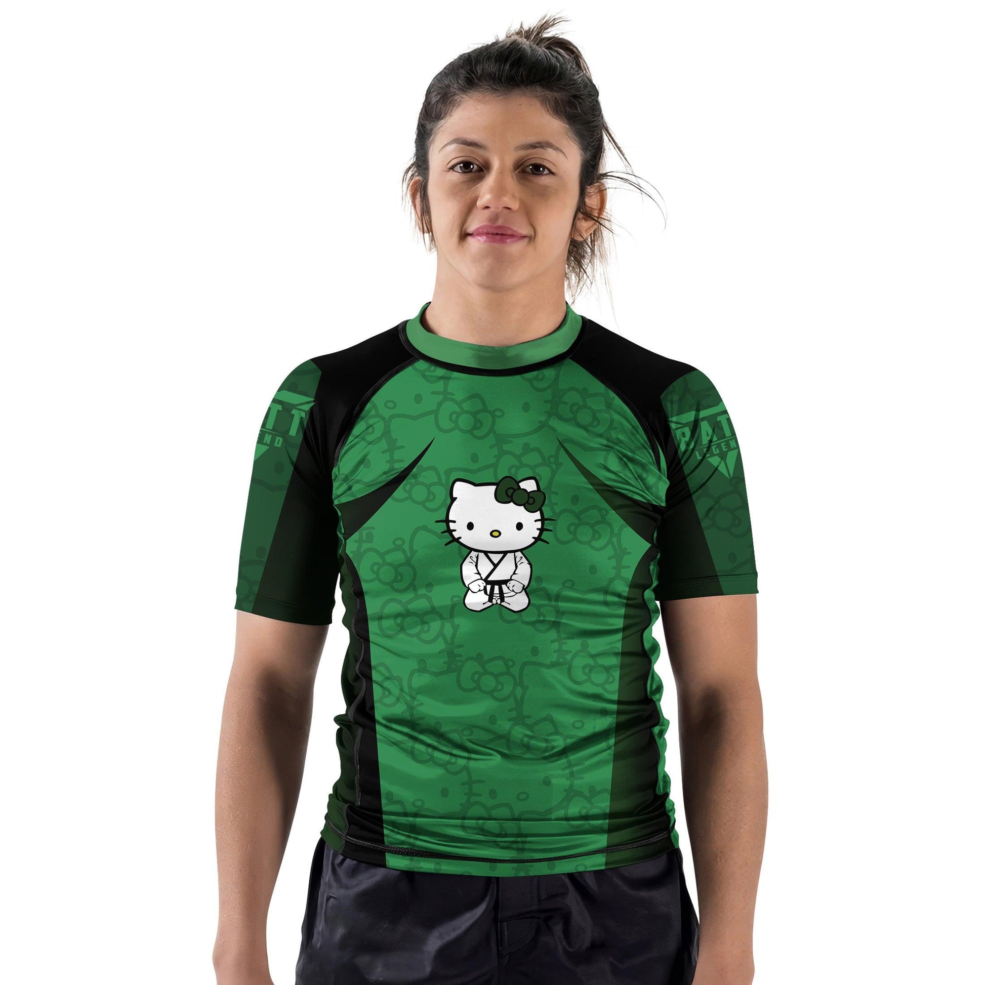 Hello Kitty Jiu Jitsu Green Rash Guard