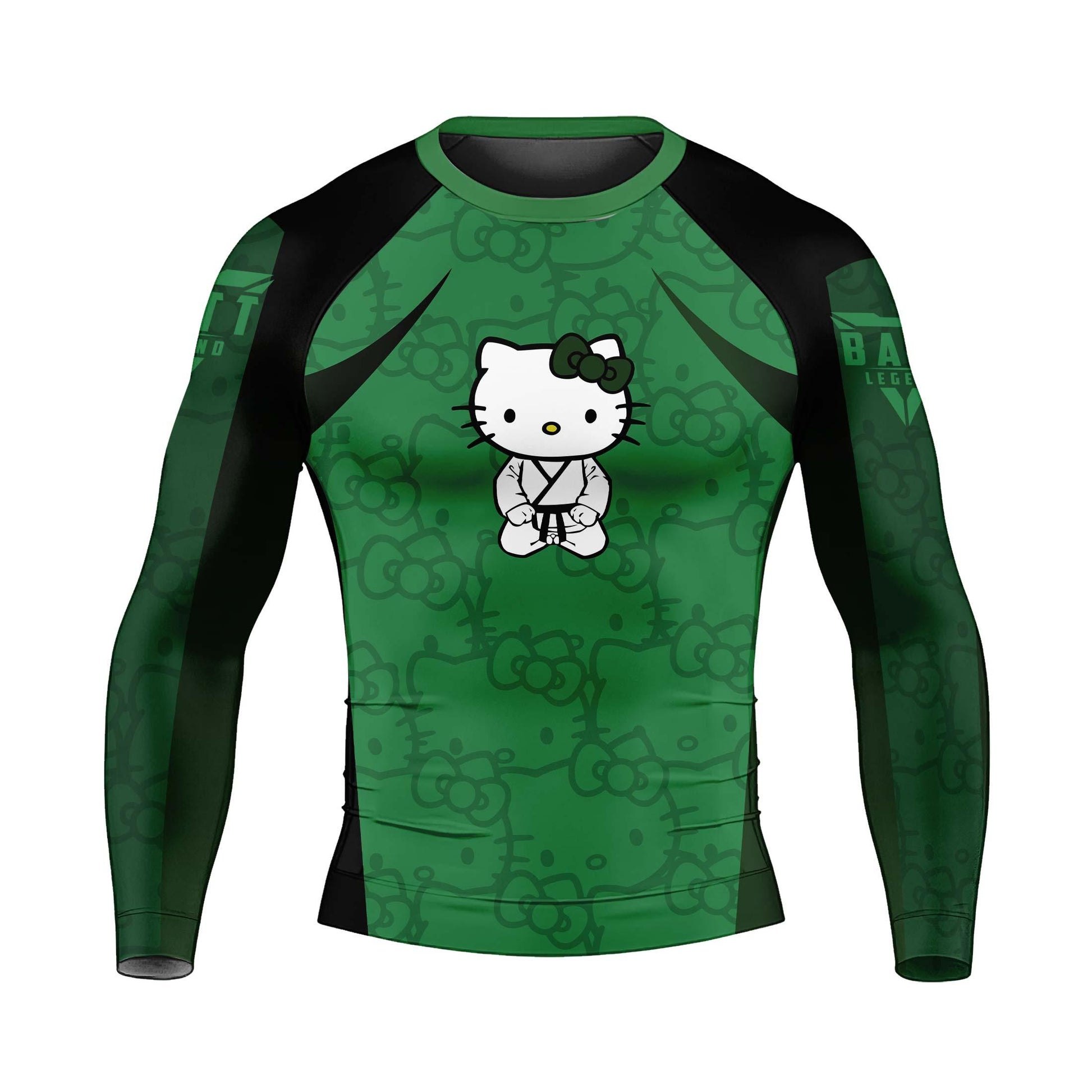 Hello Kitty Jiu Jitsu Green Rash Guard