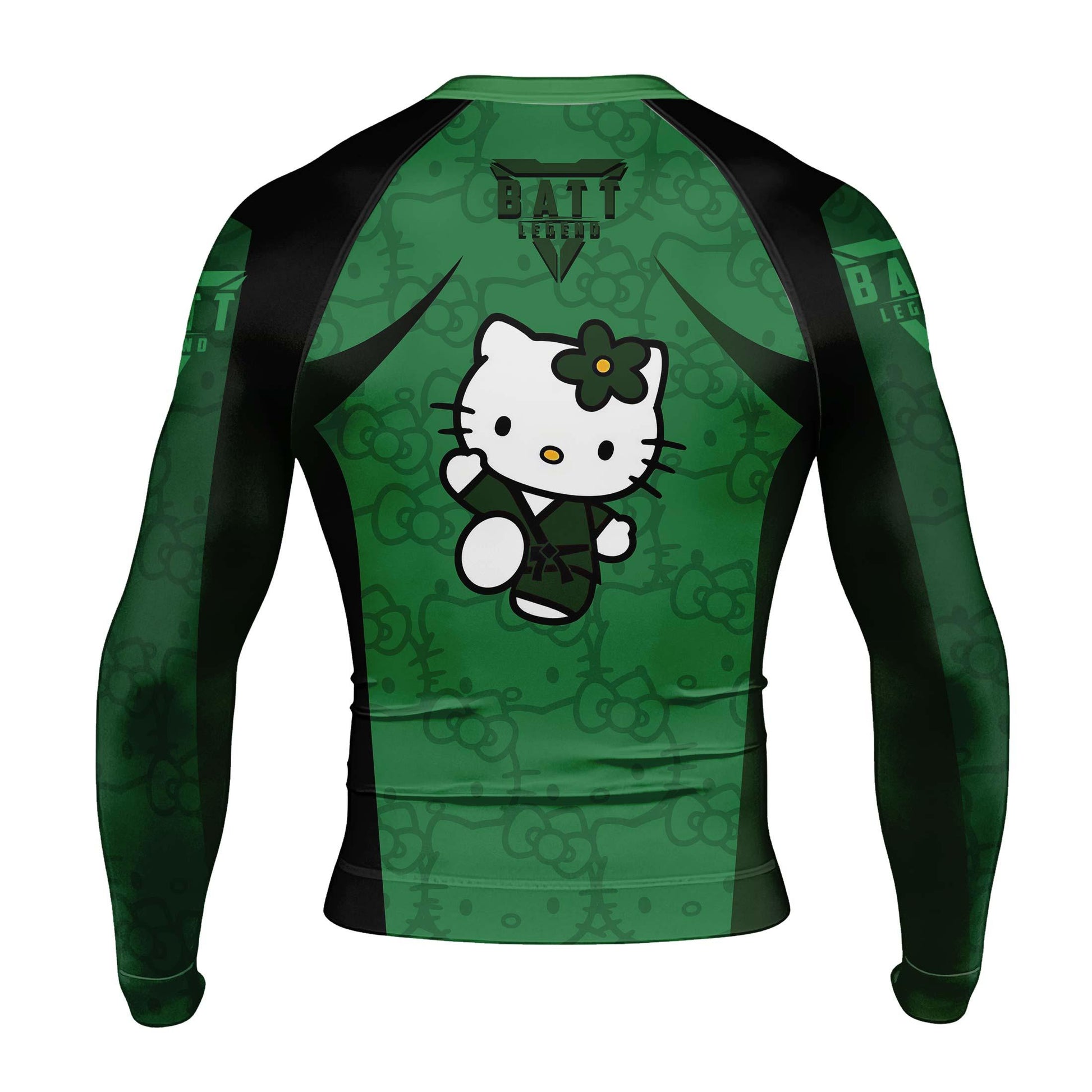 Hello Kitty Jiu Jitsu Green Rash Guard