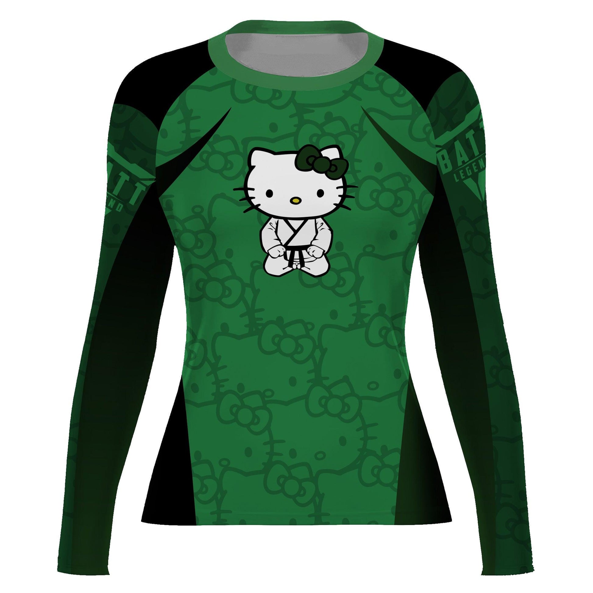 Hello Kitty Jiu Jitsu Green Rash Guard