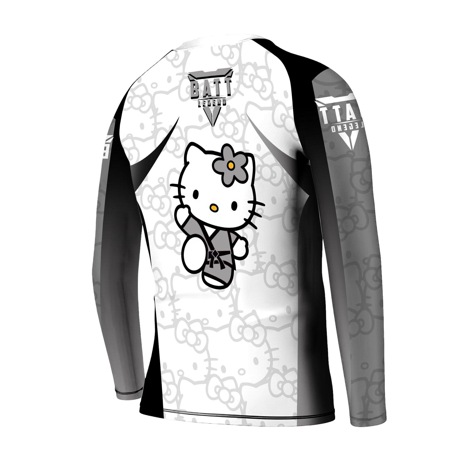 Hello Kitty Jiu Jitsu White Kids Rash Guard