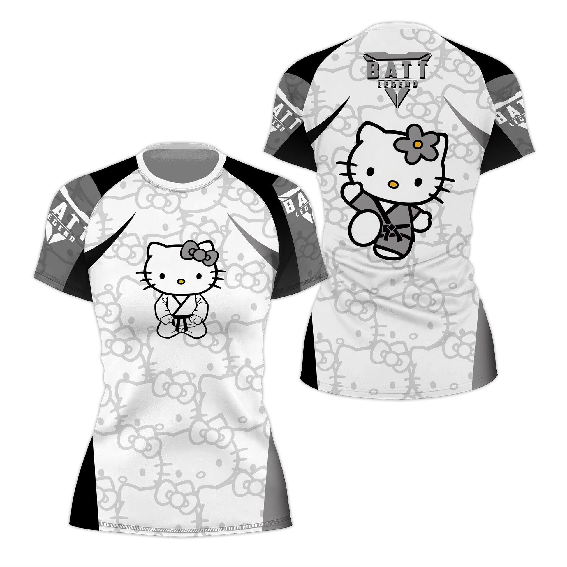 Hello Kitty Jiu Jitsu White Rash Guard