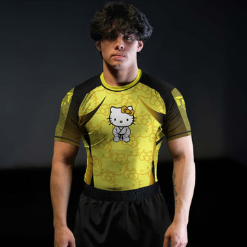 Hello Kitty Jiu Jitsu Yellow Rash Guard