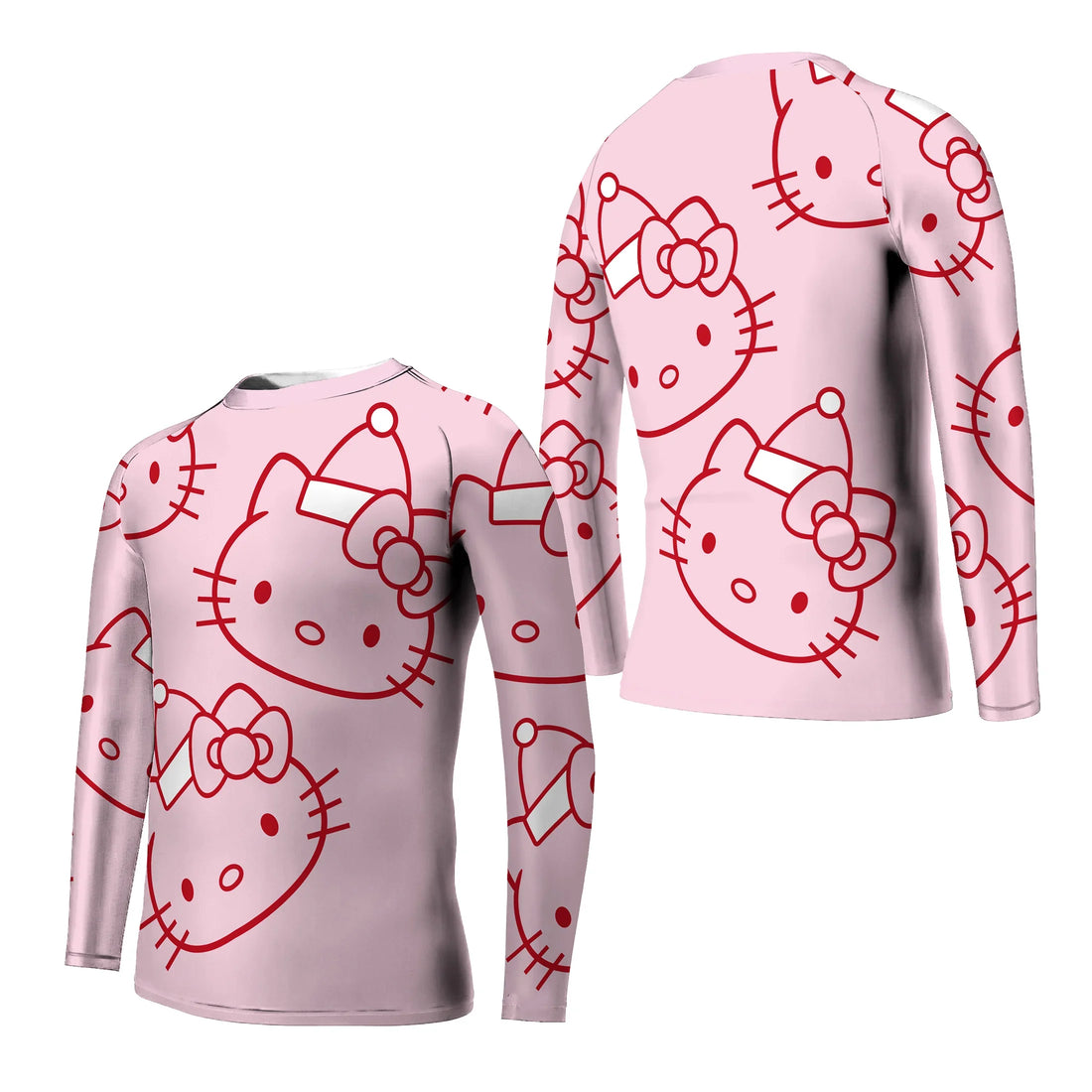 Hello Kitty Pink Santa Kids Rash Guard