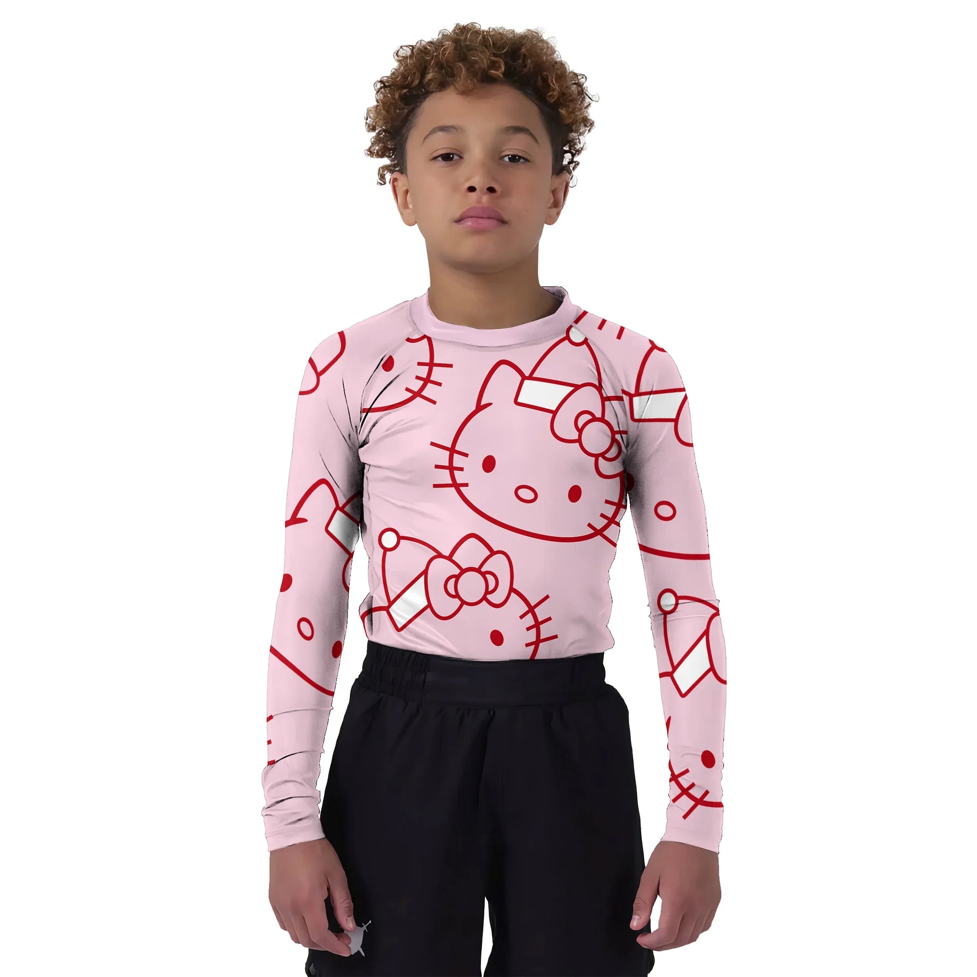 Hello Kitty Pink Santa Kids Rash Guard