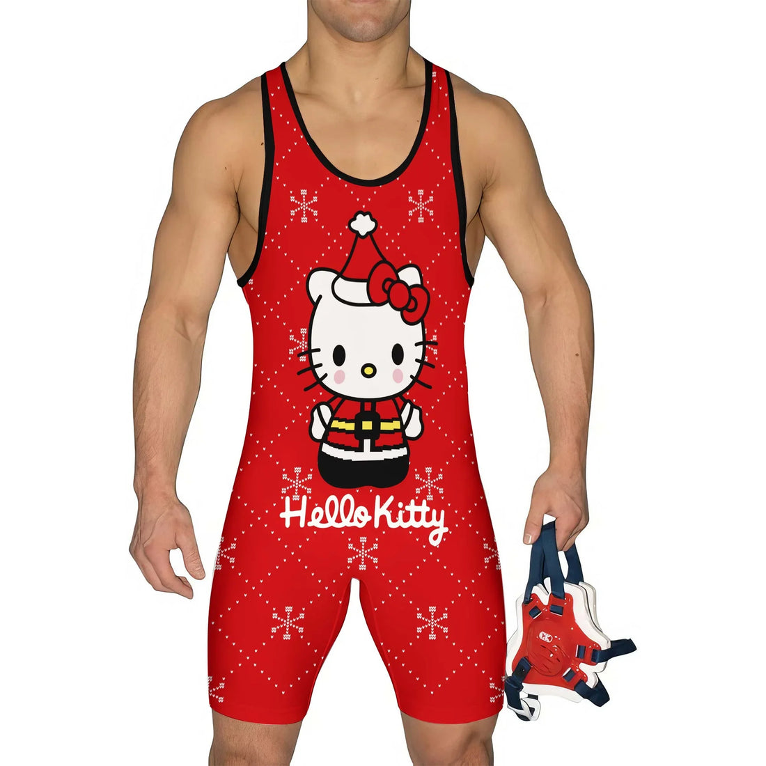 Hello Kitty Santa Claus Wrestling Singlet