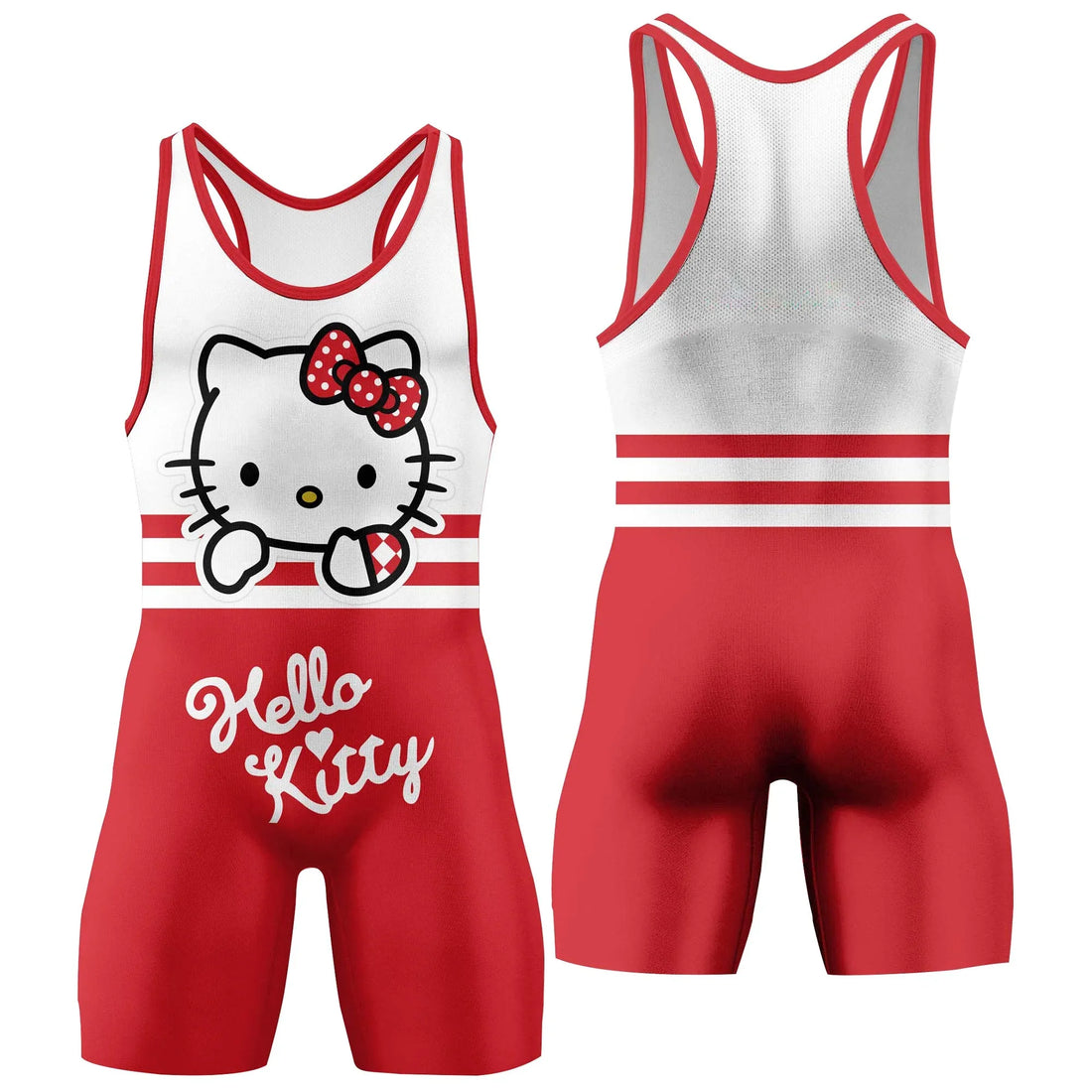 Hello Kitty Stripe Wrestling Singlet