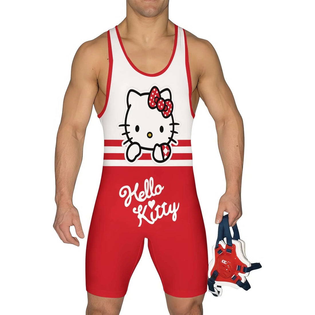 Hello Kitty Stripe Wrestling Singlet