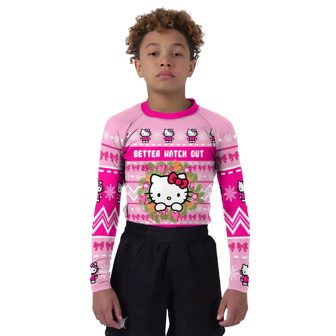 Hello Kitty is Coming Kids Rash Guard