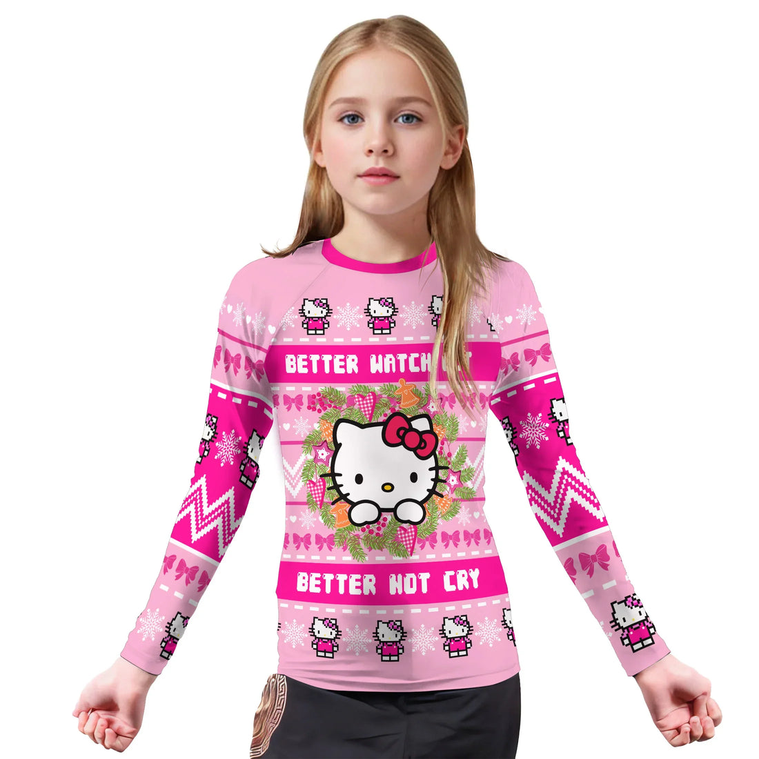 Hello Kitty is Coming Kids Rash Guard