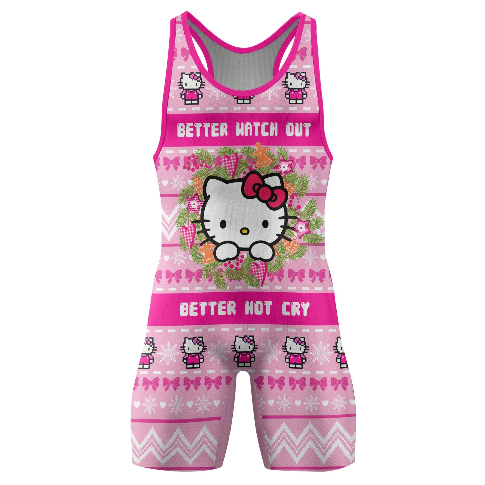 Hello Kitty is Coming Wrestling Singlet