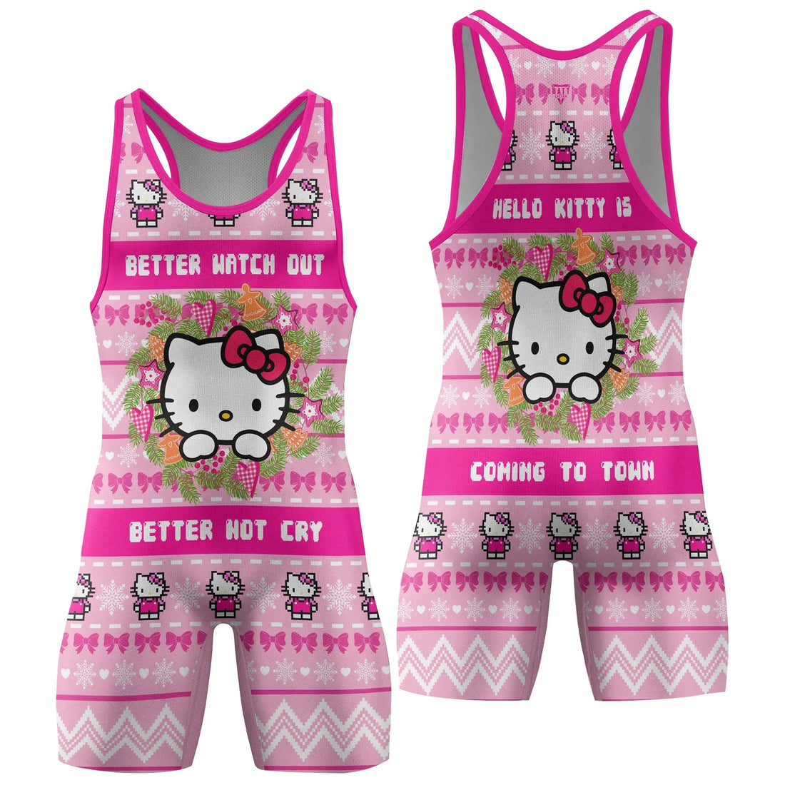 Hello Kitty is Coming Wrestling Singlet