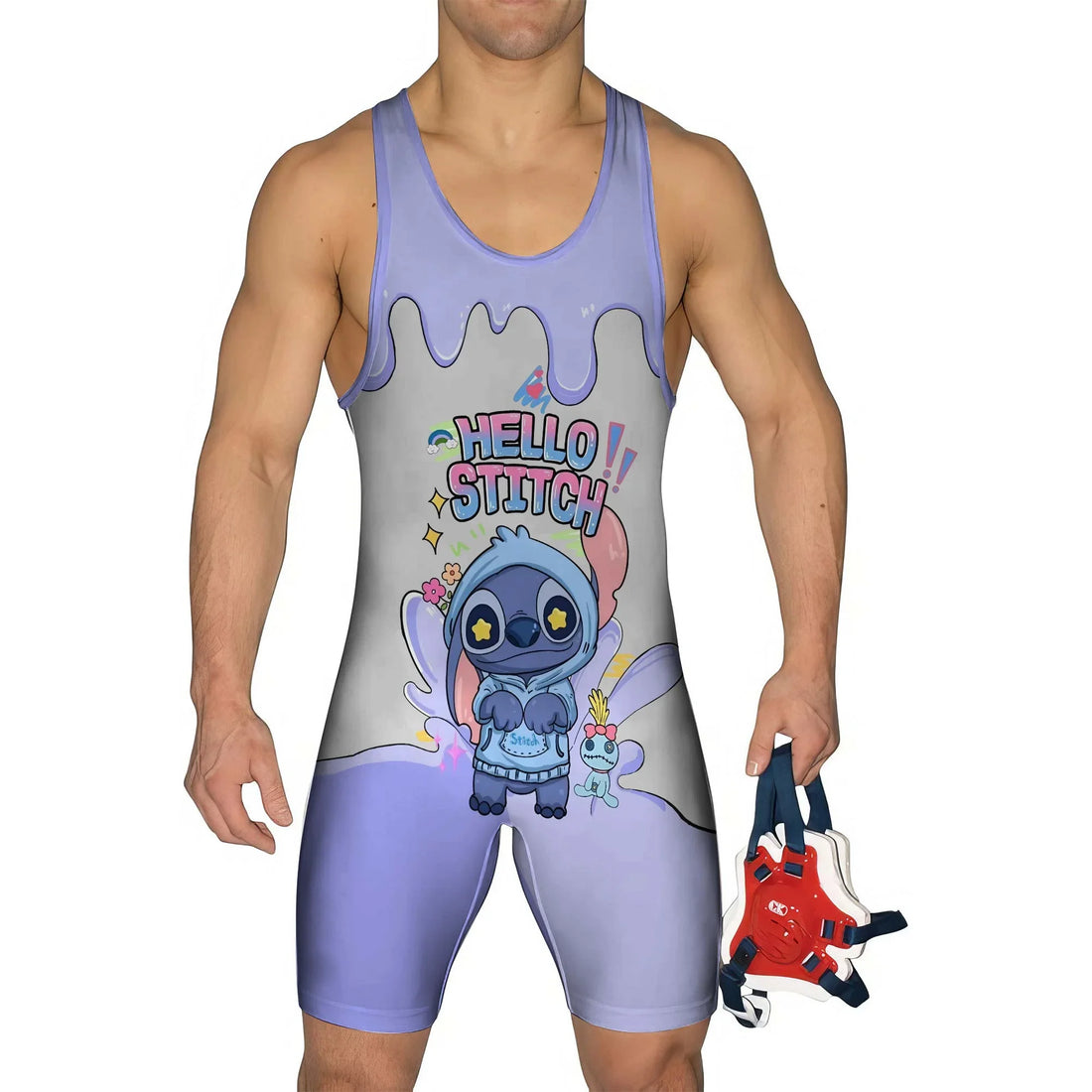 Hello Stitch Wrestling Singlet