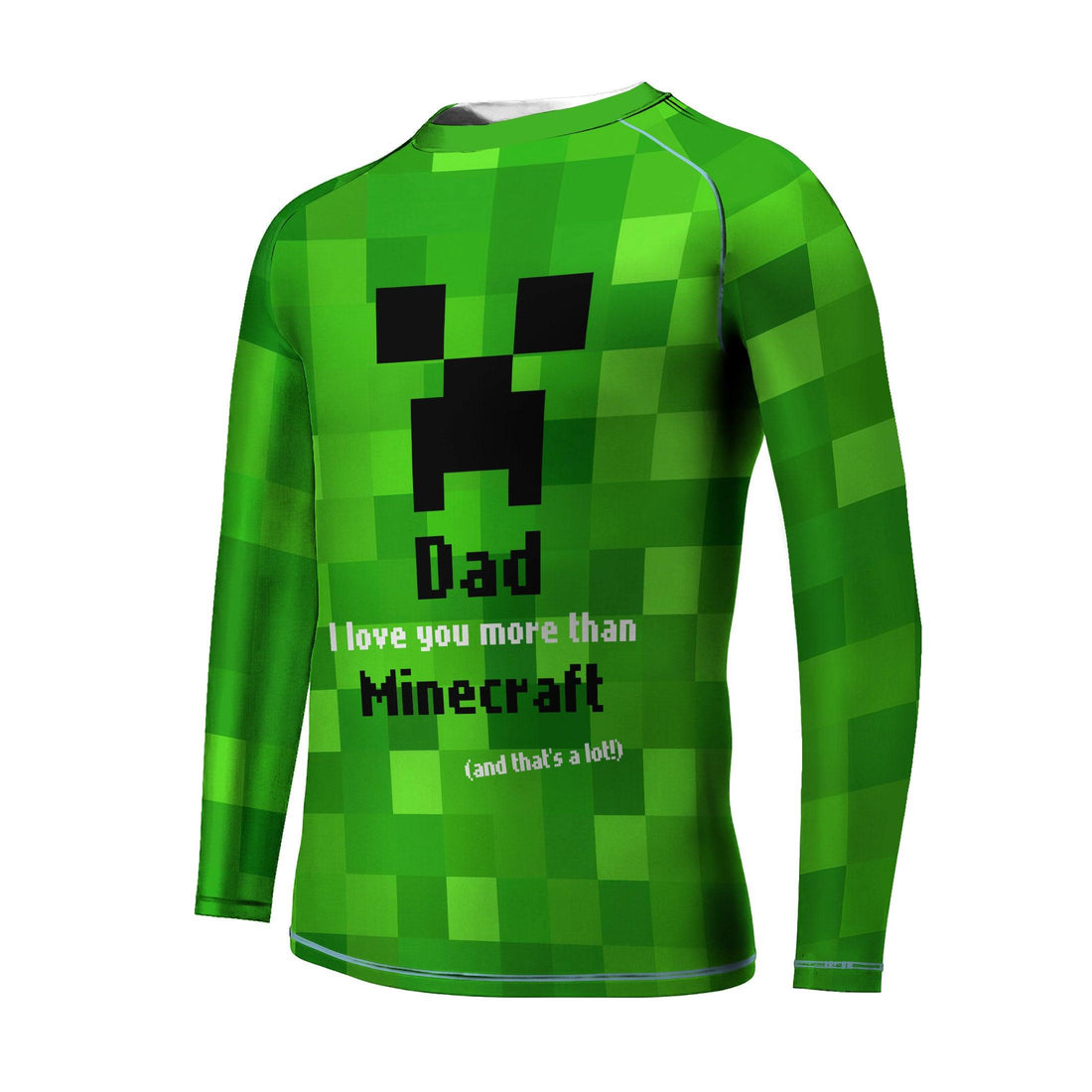 I Love My Dad More Than Minecraft Kids Rash Guard