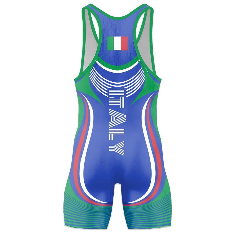 Italy Olympic Wrestling Singlet