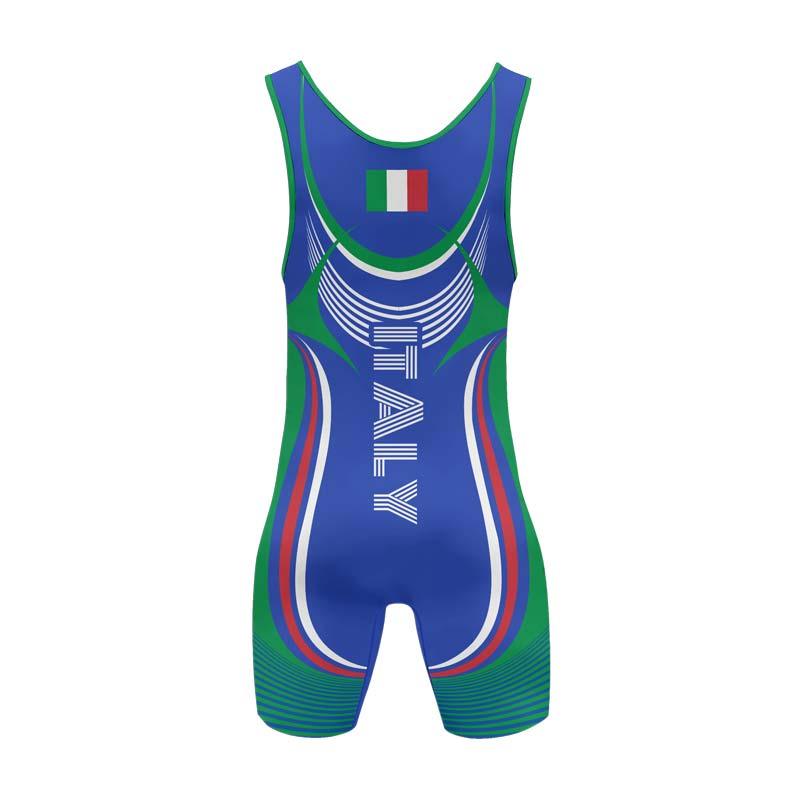 Italy Olympic Wrestling Singlet
