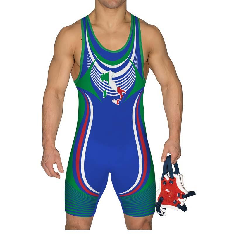 Italy Olympic Wrestling Singlet