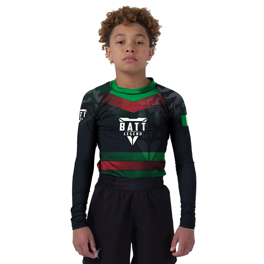 Italy Skull Fighter Kids Rash Guard