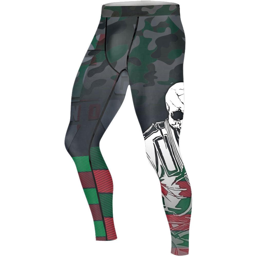 Italy Skull Fighter Men's Compression Leggings