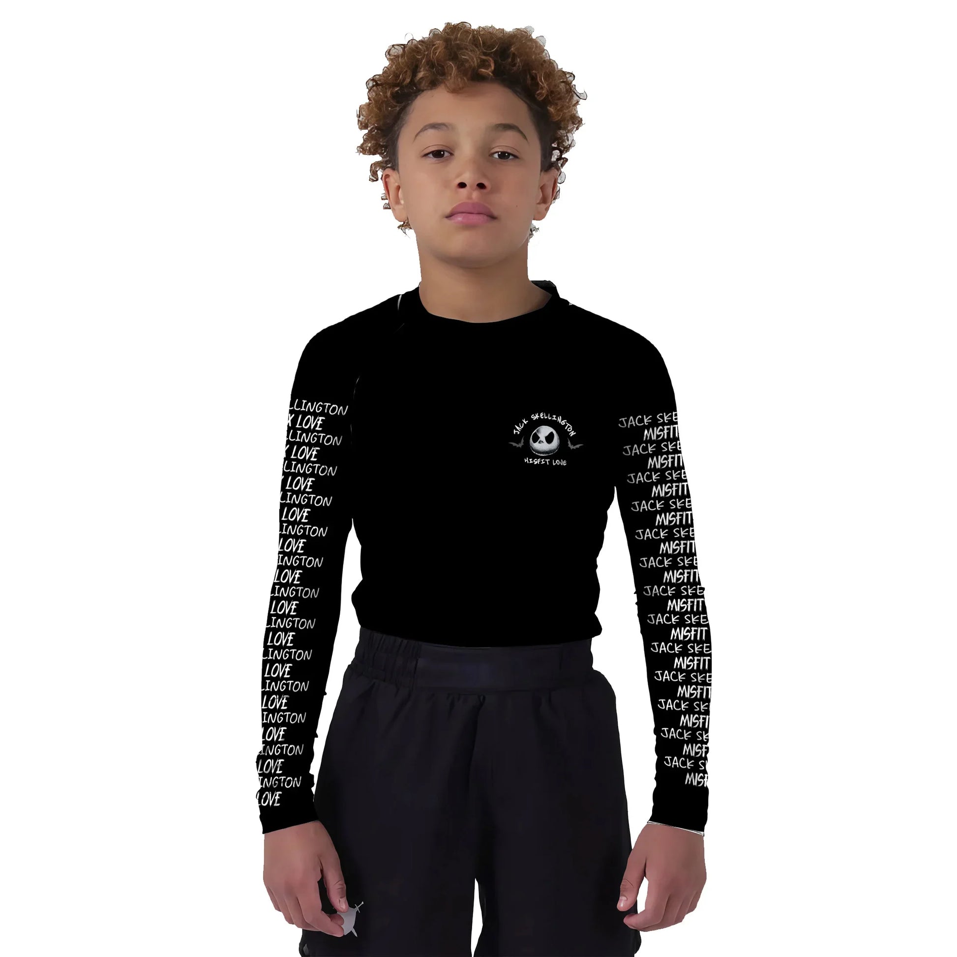 Jack Skelington Misfit Love Kids Rash Guard