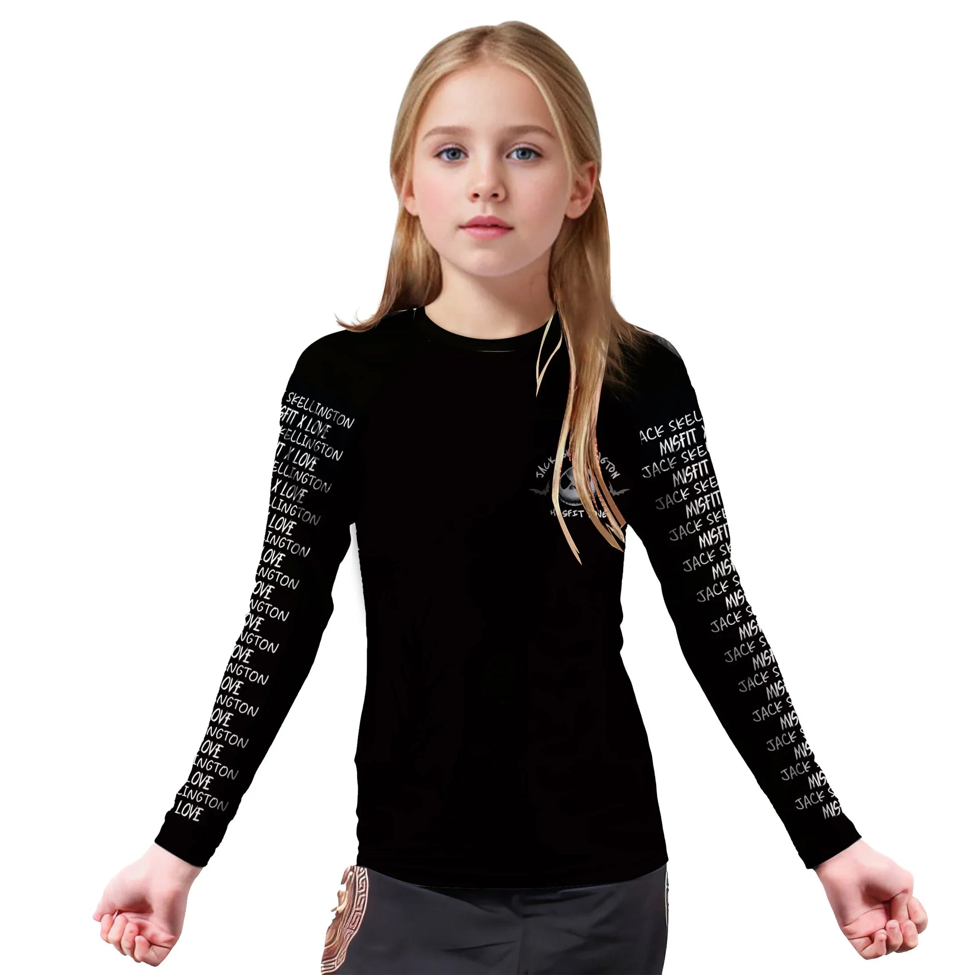 Jack Skelington Misfit Love Kids Rash Guard