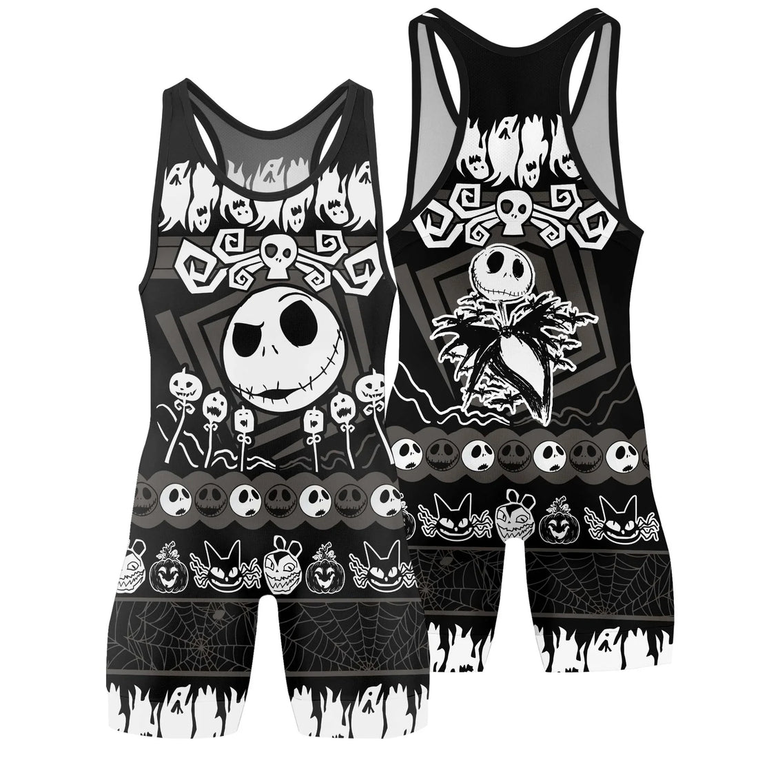 Jack Skellington Nightmare King Wrestling Singlet