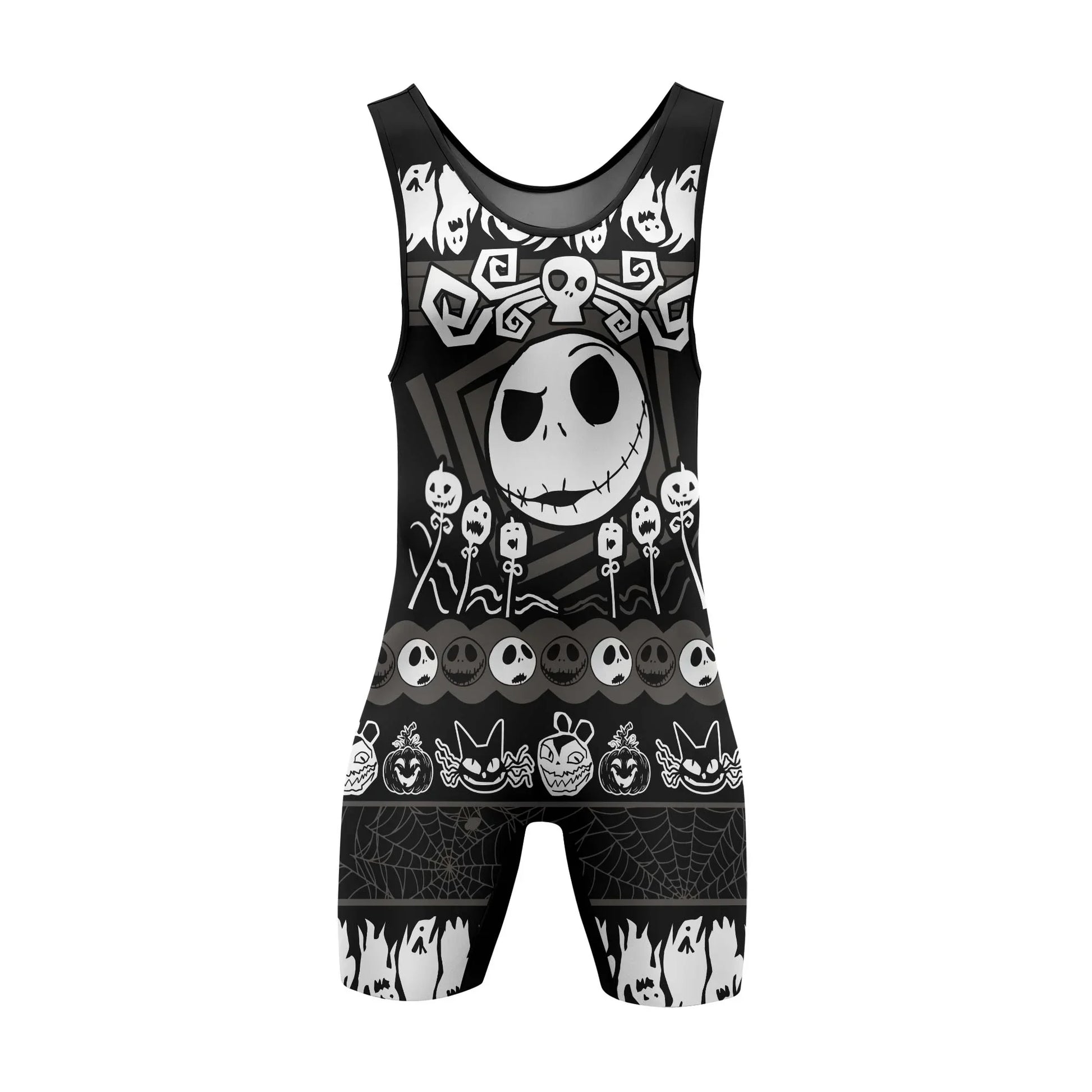 Jack Skellington Nightmare King Wrestling Singlet
