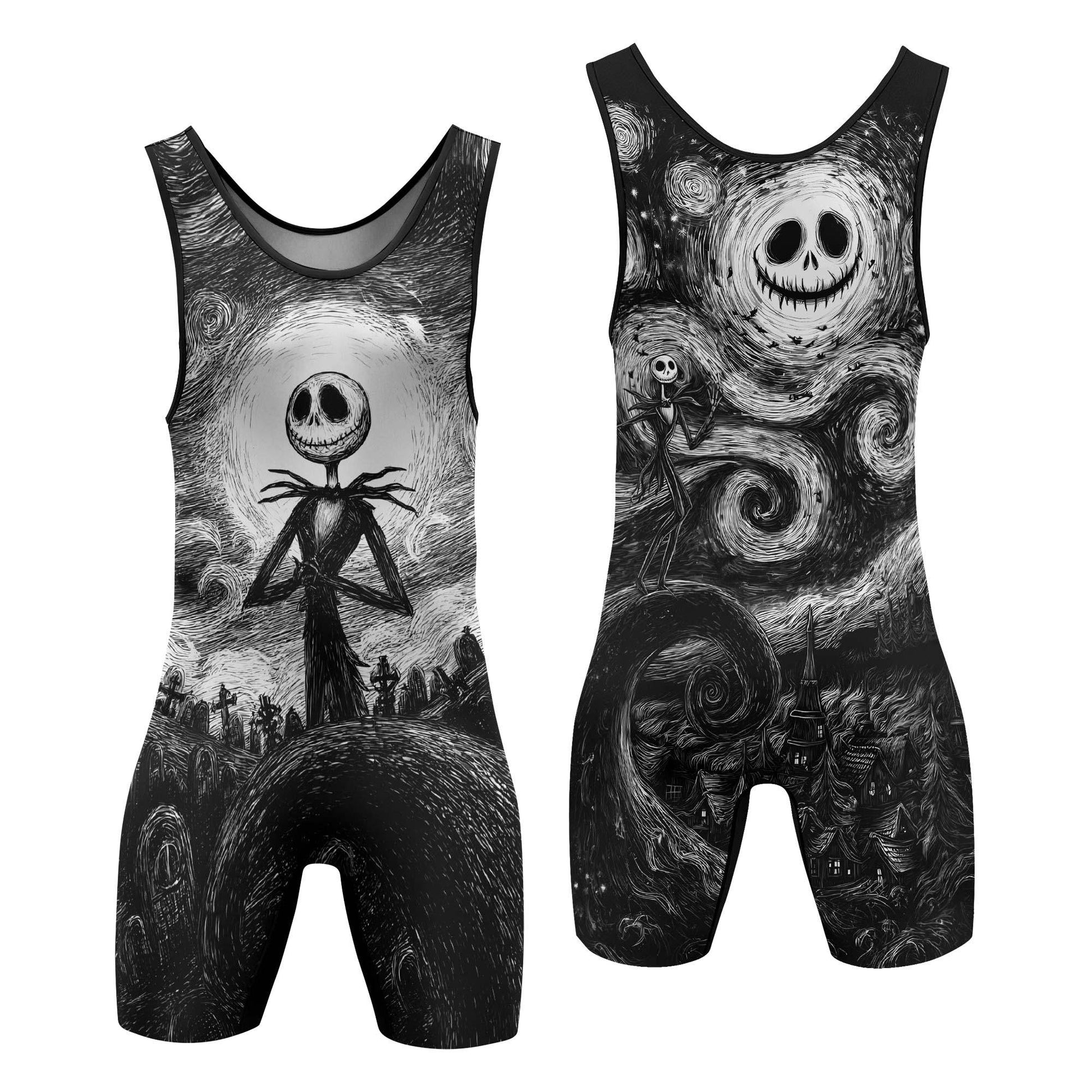 Jack Skellington Wrestling Singlet