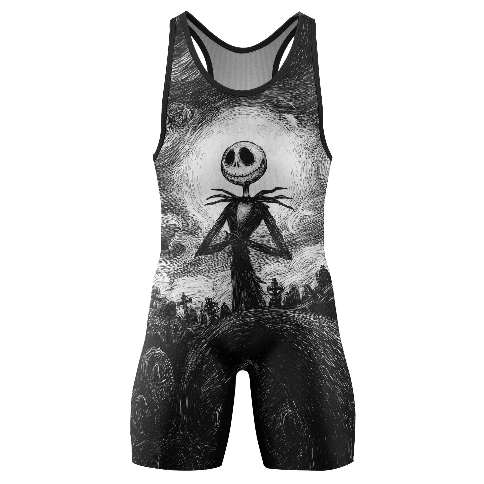 Jack Skellington Wrestling Singlet