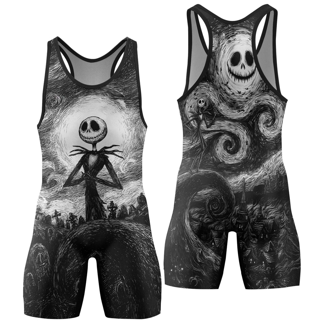 Jack Skellington Wrestling Singlet
