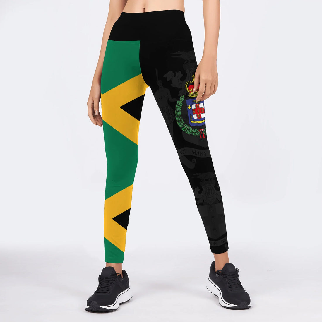 Jamaica Flag Diagonal Split Leggings